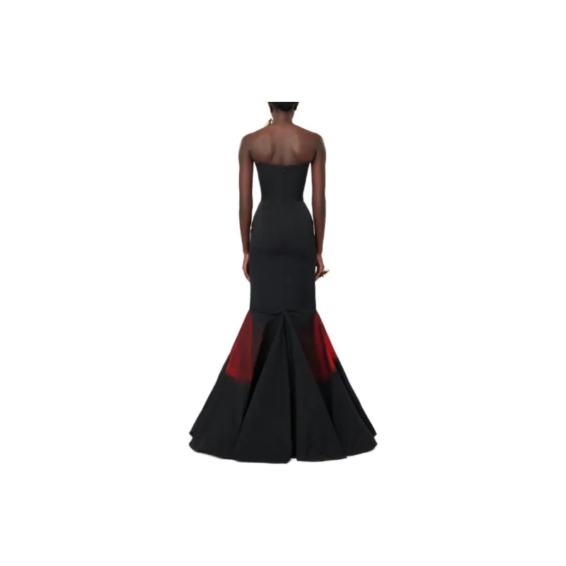Alexander McQueen Sleeveless Dresses Women's Black Red-2