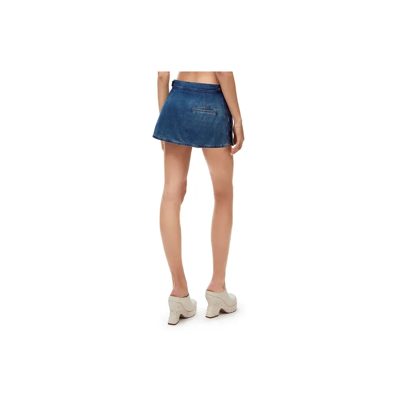 LOEWE Denim Shorts Women's Medium Blue-2