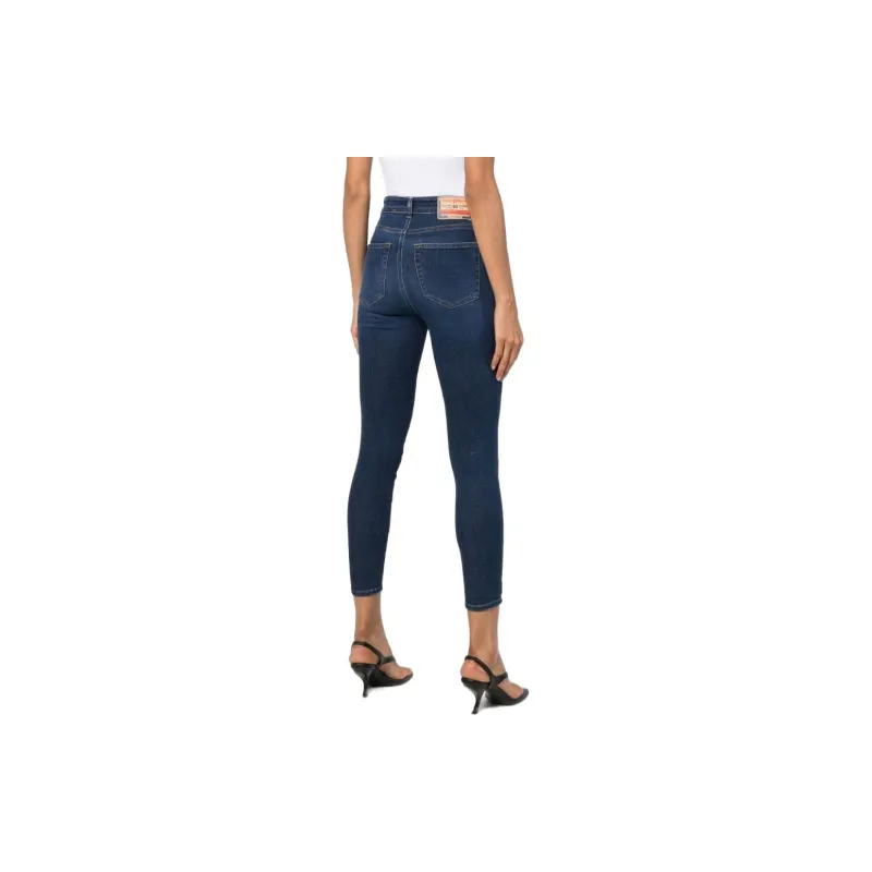 DIESEL Logo Patch Straight Cut Jeans-2