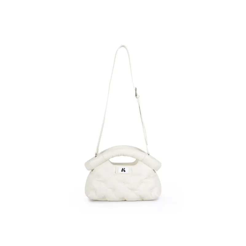 Karkki Lambskin Commute Vacation Travel Shoulder Bag Crossbody Bag Handbag Women's White-3
