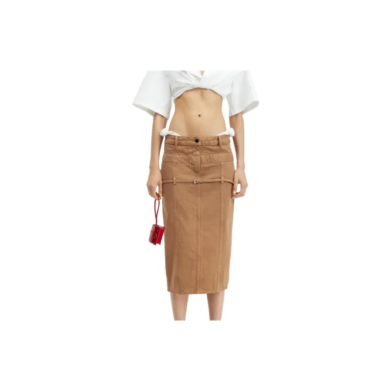 Jacquemus La Jupe De Nimes Criollo 'Light Blue/Tabac'-5