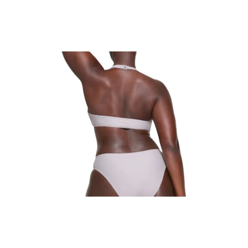 SKIMS SIGNATURE SWIM HALTER MONOKINI One-piece Swimsuit Women's Chrome/Chrome-Plated-1
