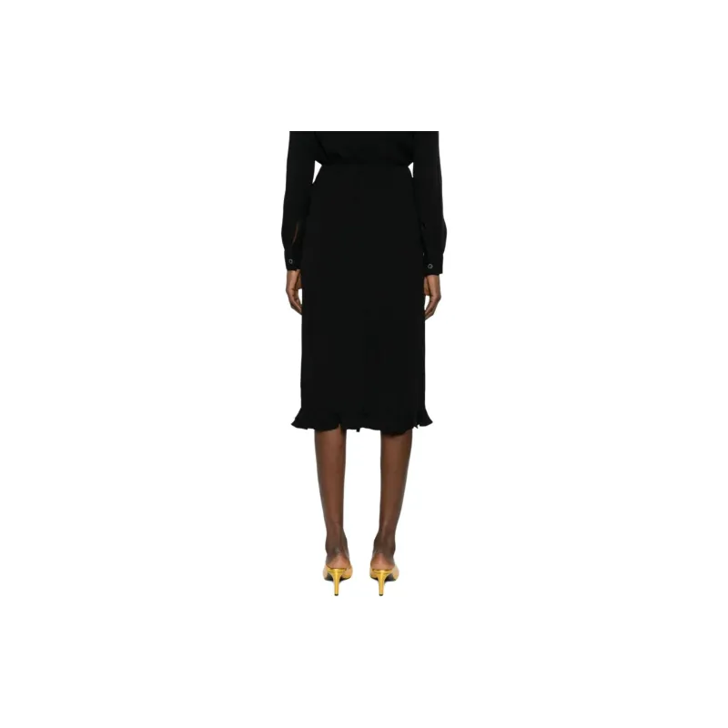 MARNI Pleated Crepe Midi Skirt-2