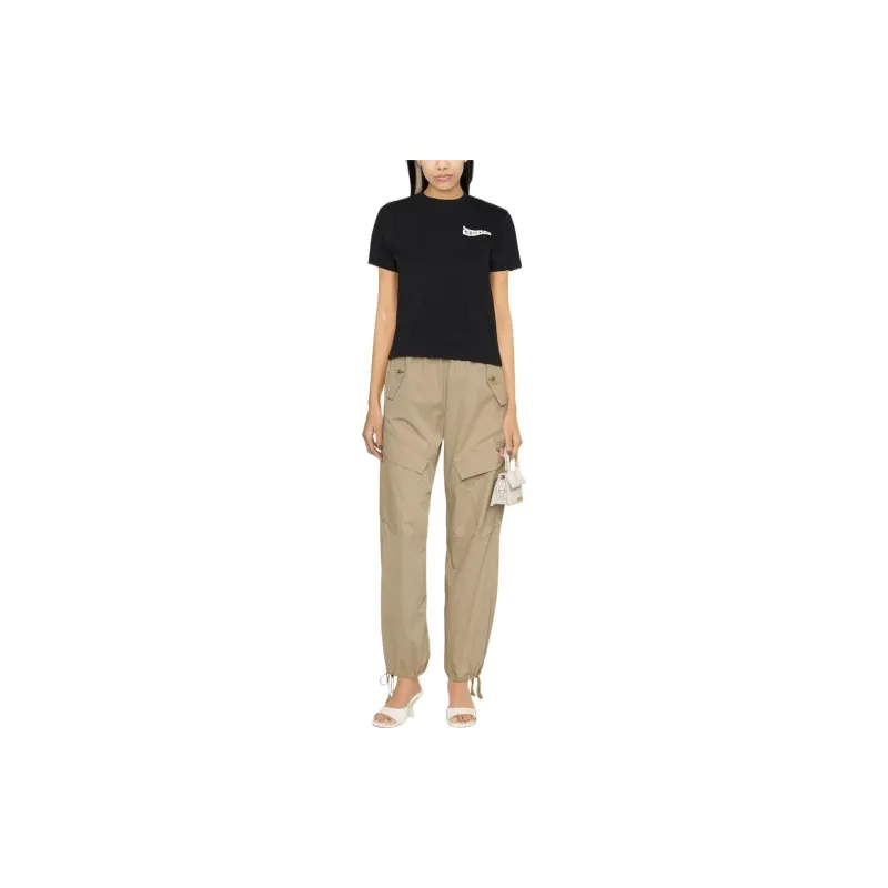Jacquemus Le Camargue Wavy Logo Short T Shirt 'Black'-1