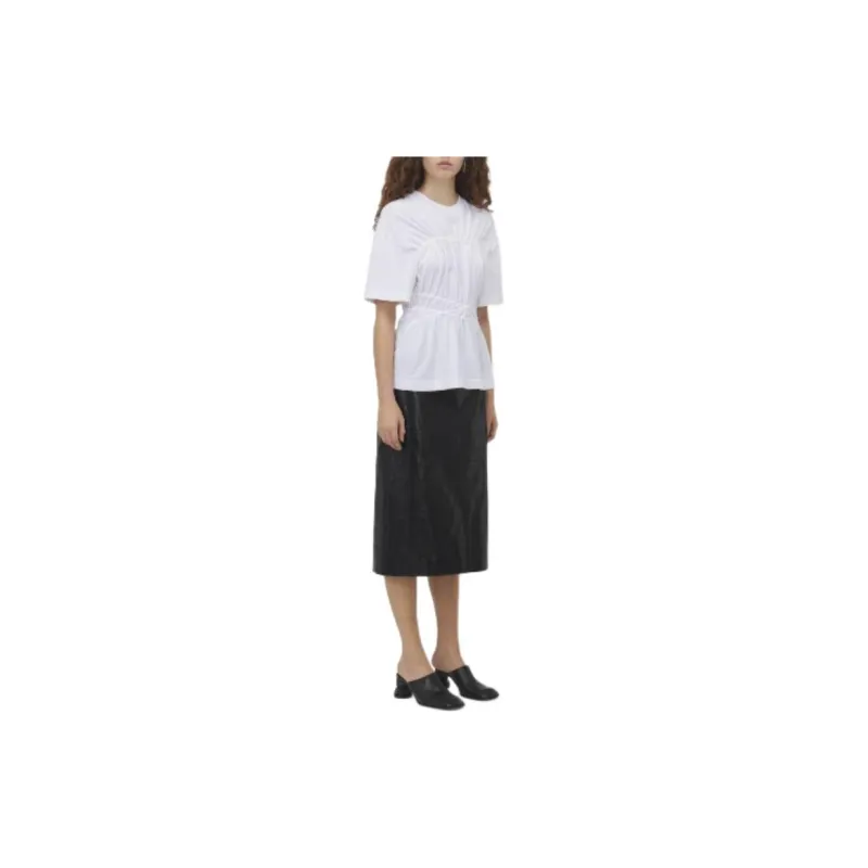 Alexander McQueen Gathered Crewneck T Shirt-3
