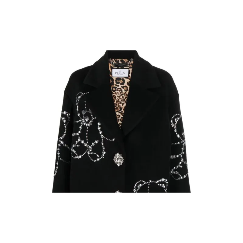 PHILIPP PLEIN Castoni Teddy Bear Oversized Coat-5