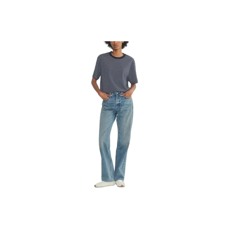 ARITZIA Denim Forum The '90s Lggy Lo-Rise Baggy Jean Jeans Women's Light Blue/Blue Light-1