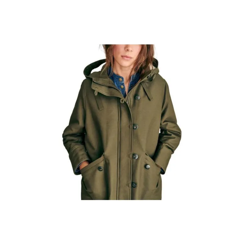 Sézane Coats Women's Khaki-1