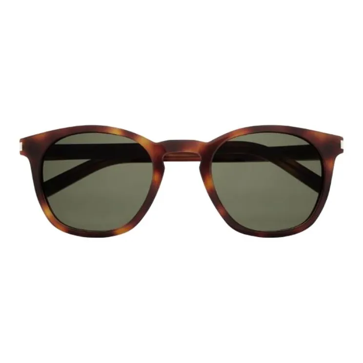 SAINT LAURENT Acetate Square Sunglasses Women's Tortoiseshell-1