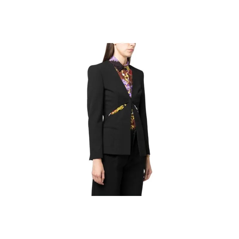 VERSACE JEANS COUTURE Single Breasted Cut Out Tailored Blazer-3