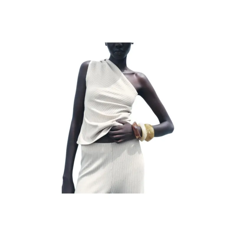 ZARA Tank Tops Women's Beige-2