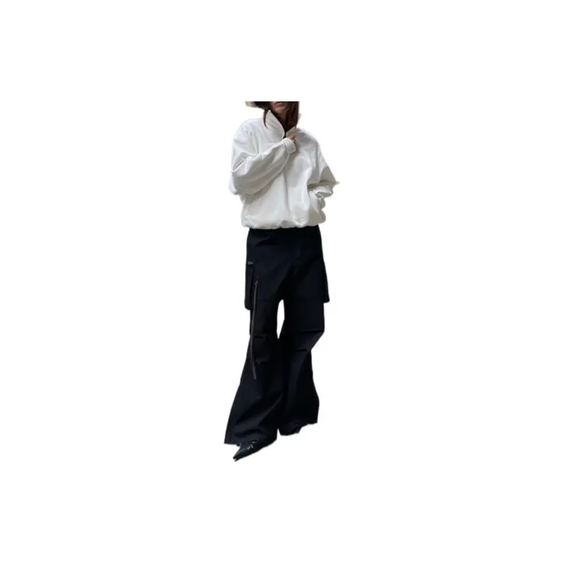 Fax Copy Express Cargo Pants Casual Pants Women's Black-3