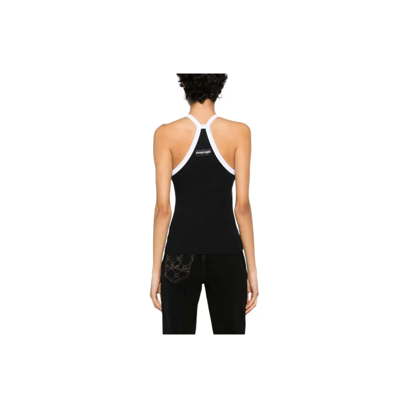 Marine Serre Crescent Moon embroidered Top-2