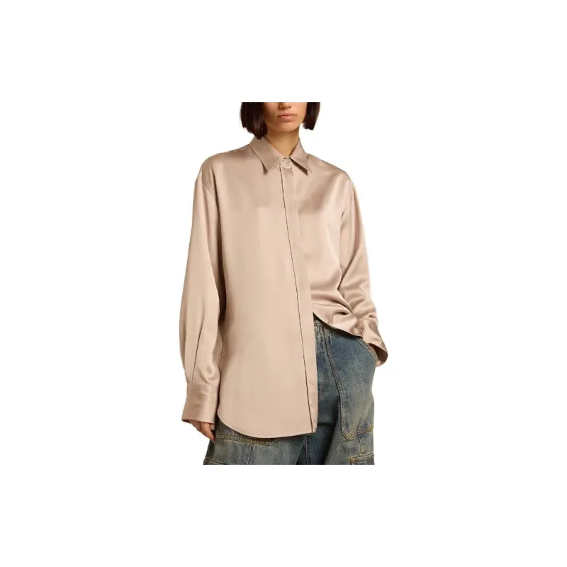 Golden Goose Batilda Boyfriend Long Sleeved Satin Shirt-1