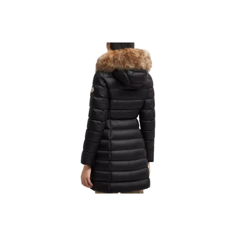 Moncler Shearling trim Hooded Quilted Coat-3