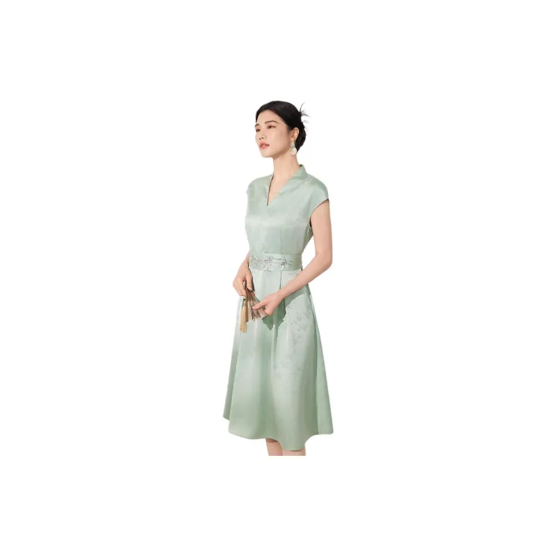 BBLLUUEE Sleeveless Dress Women's Ice Green-3