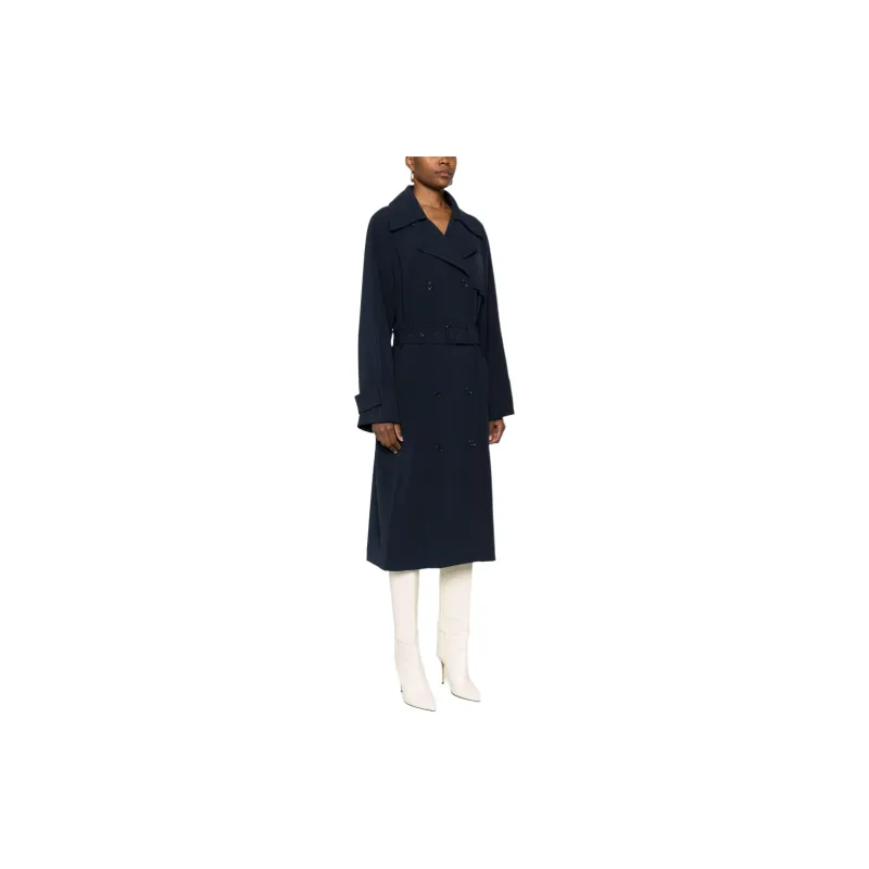 MICHAEL KORS Textured Crepe Belted Trench Coat-1