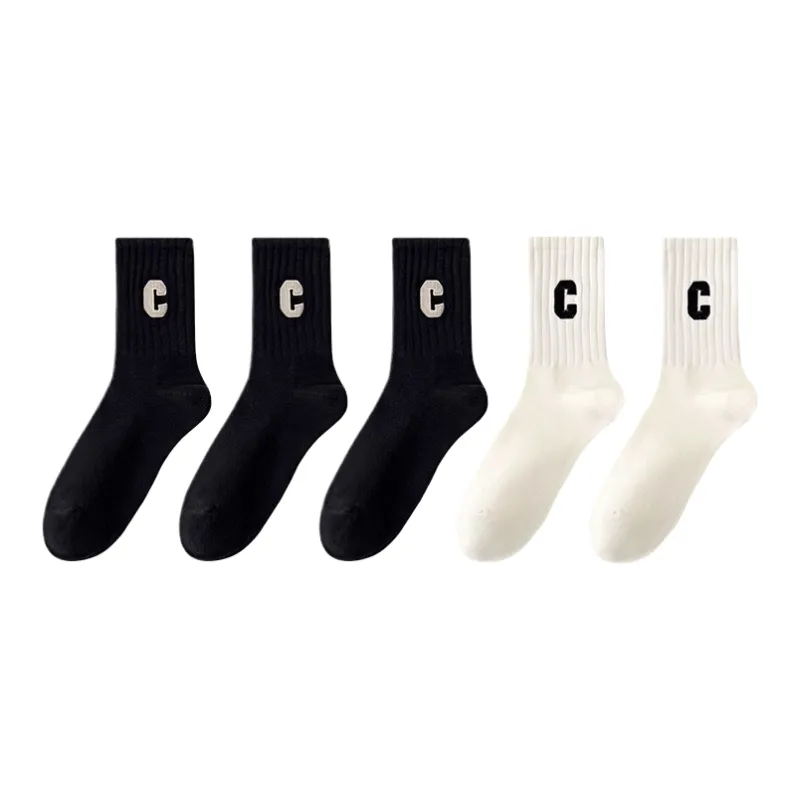 Lan Miao Mid Calf Socks Women's 5 Pack-3