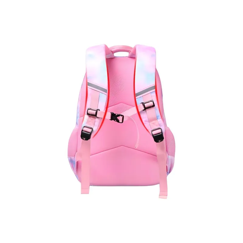 RUIPAI Polyester Backpack Regular Unisex Pink Mermaid/Blue Dinosaur-3