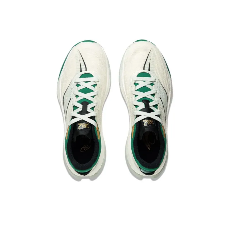 LiNing Yueying 4PRO Wear Resistant Slip Resistant Low Top Training Running Shoes Men's White Green-3