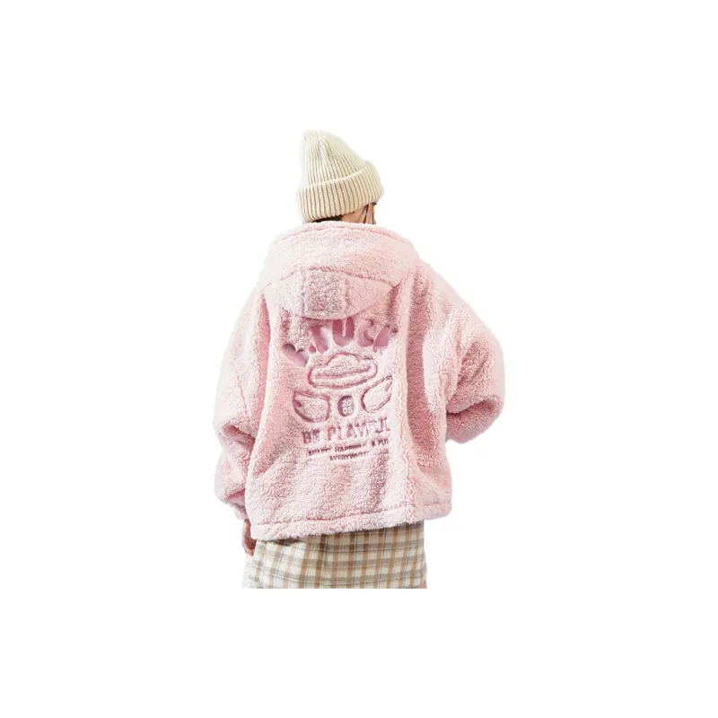 B.Duck Velvet feel Coat Women's Light Pink-1