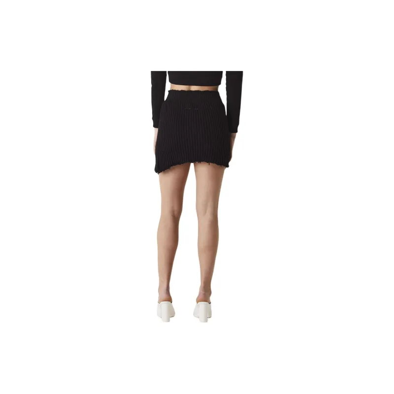 MM6 Maison Margiela Casual Short Skirts Women's Black-2