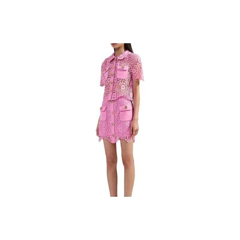 Self portrait Shirts Women's Pink-5