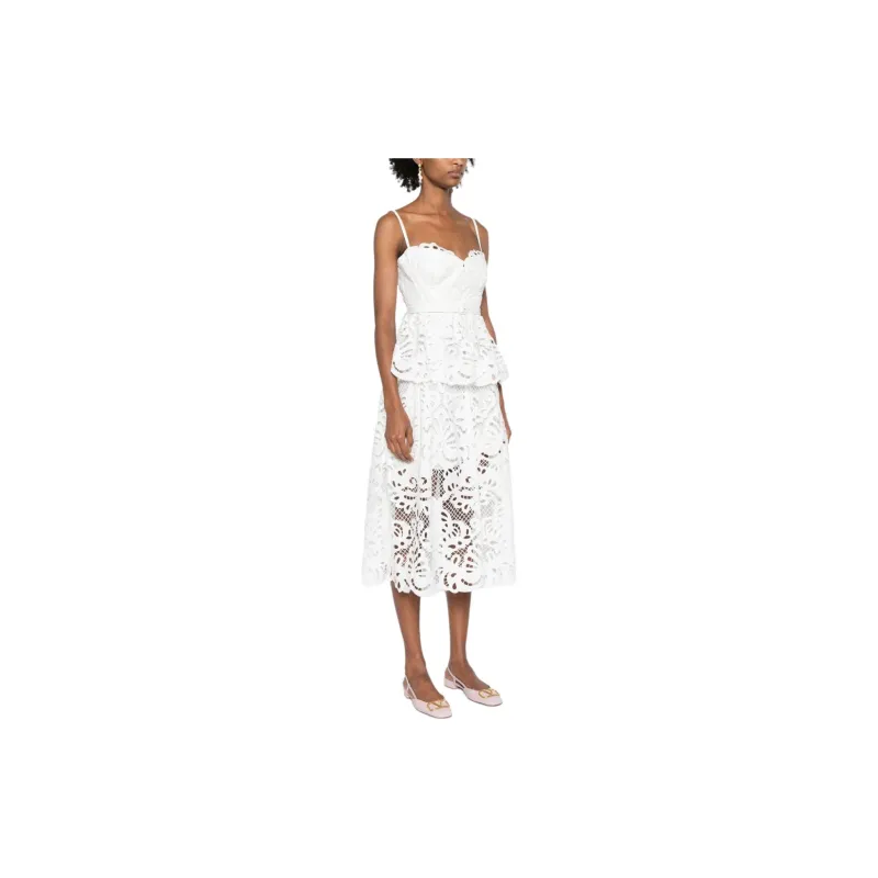 Self portrait Guipure lace Flared Dress-3