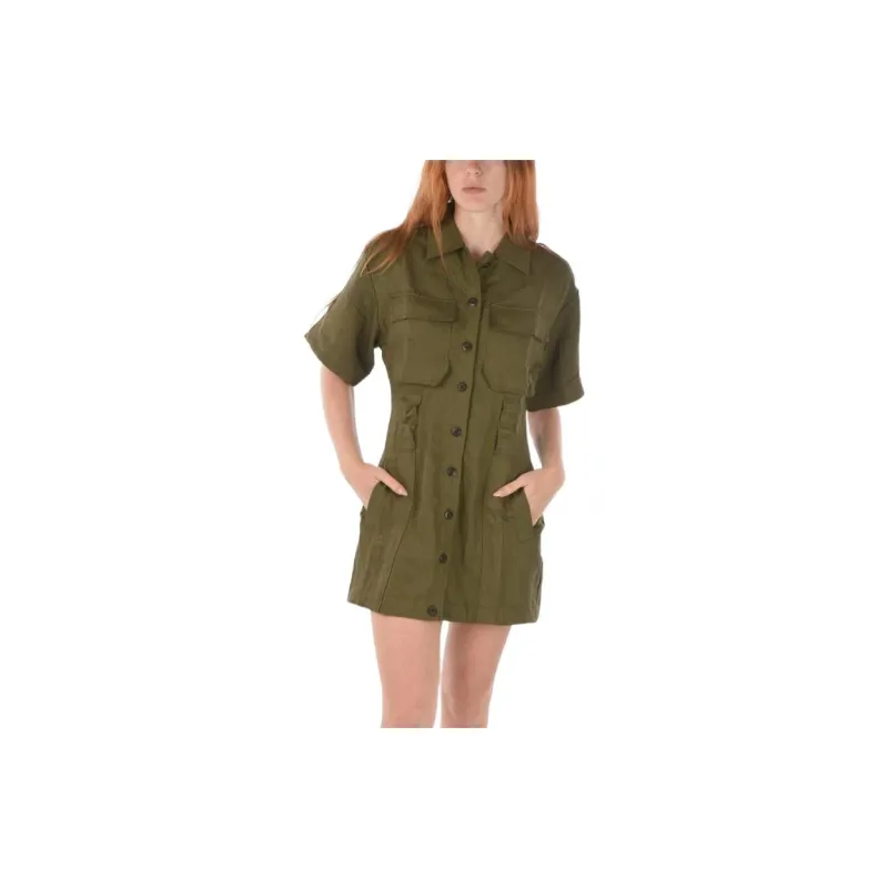 DIESEL Short-Sleeved Dresses Women's Army Green-3