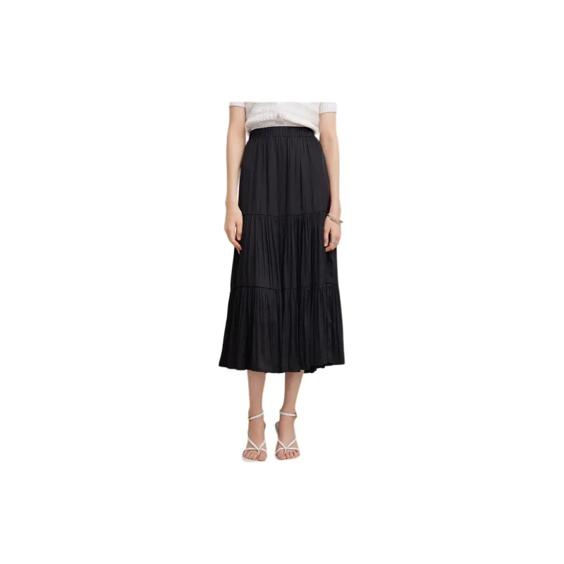Goodland Casual Long Skirts Women's Black-1