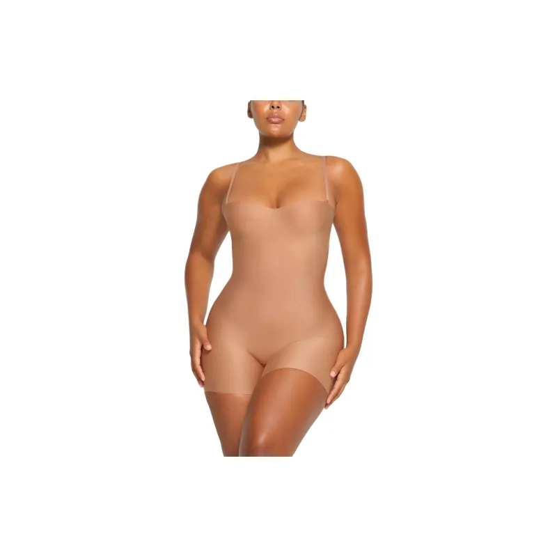 SKIMS UNDERWIRE MID THIGH BODYSUIT Bodysuits Women's SIENNA/Ochre-2