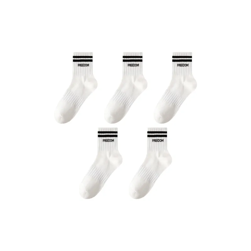 MIIOW Trend Party Series Mid Calf Socks Unisex 5 Pack-11
