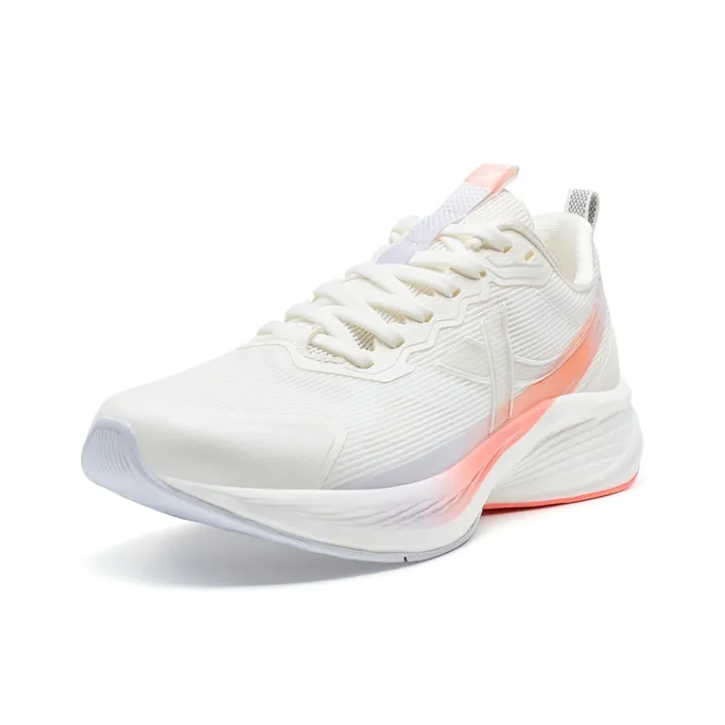 XTEP Anti Slip Wear Resistant Low Top Casual Running Shoes Women's Canvas White/Snow Cyan Purple-2