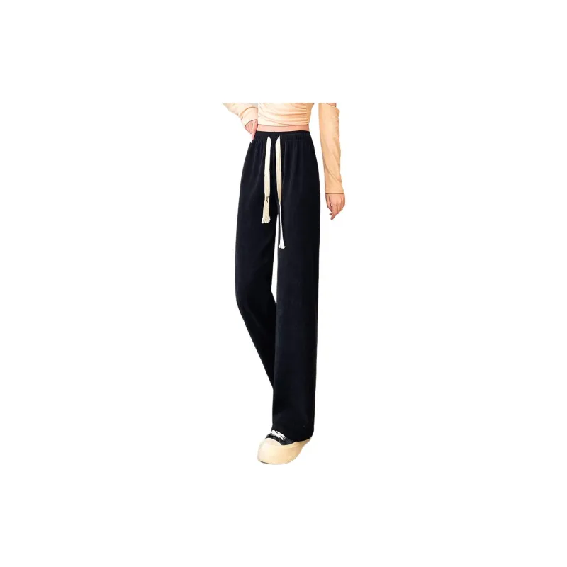Ya Sheep People Casual Pants Women's Black-2