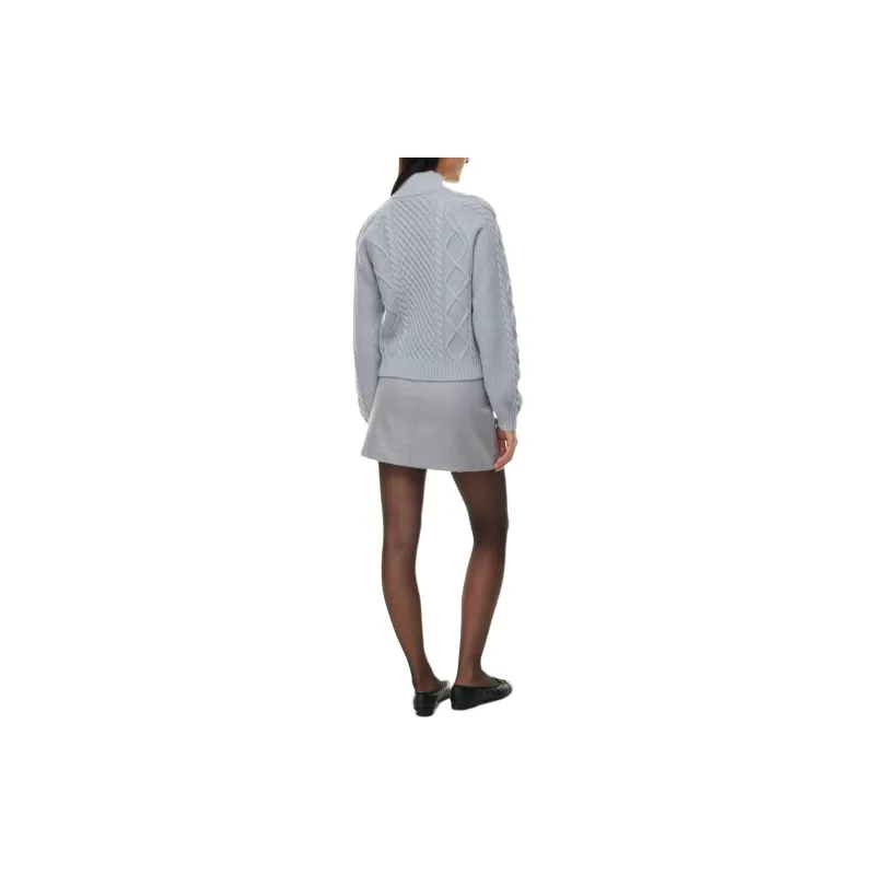ARITZIA Sunday Best Boreal 1/4 Zip Sweater Sweater Women's Foil Grey-2