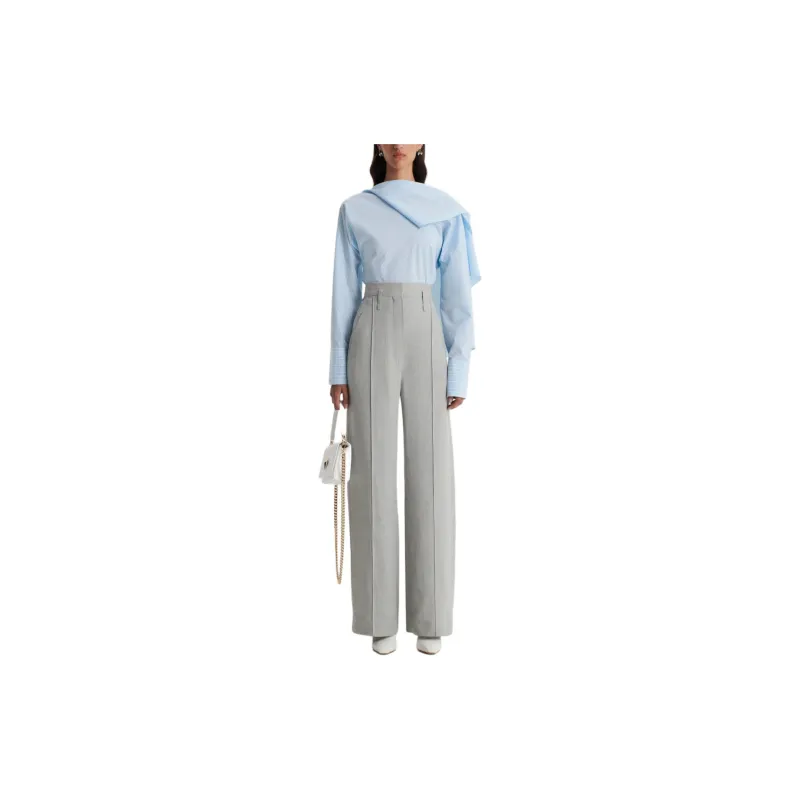 SCANLAN THEODORE Draped Tailored Trouser Suit Trouser Women's Pale Grey/Light Gray-1