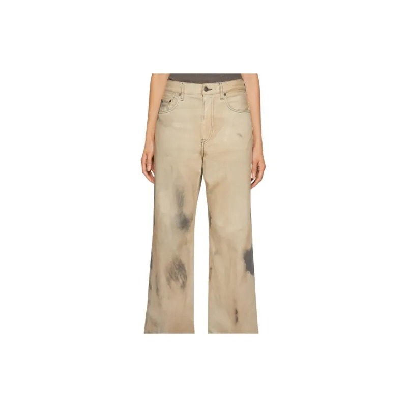 Acne Studios SS24 Jeans Women's Beige Black-1