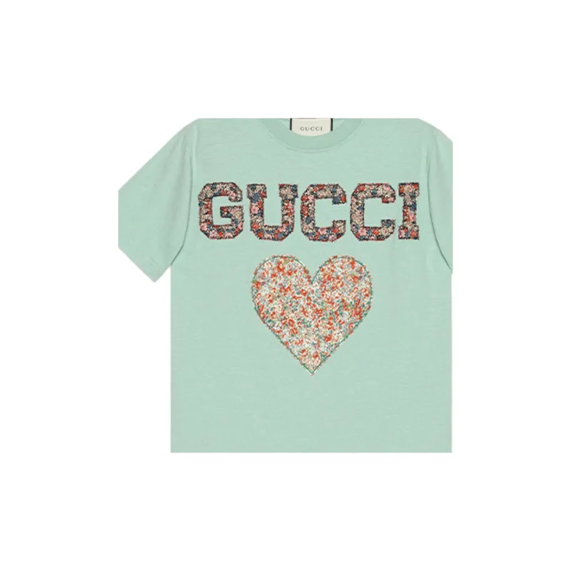 GUCCI T Shirts Women's Sky Blue-4