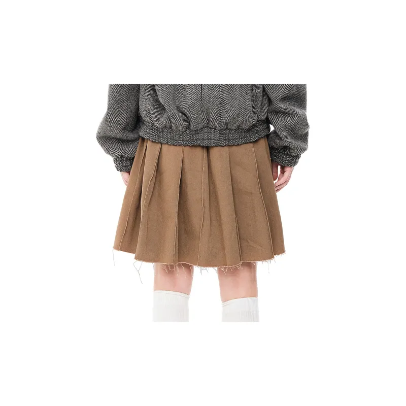 D'zzit Denim Short Skirts Women's Dark Khaki-4