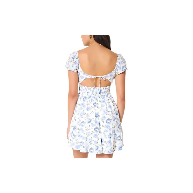 Hollister Short-Sleeved Dresses Women's White Print-3