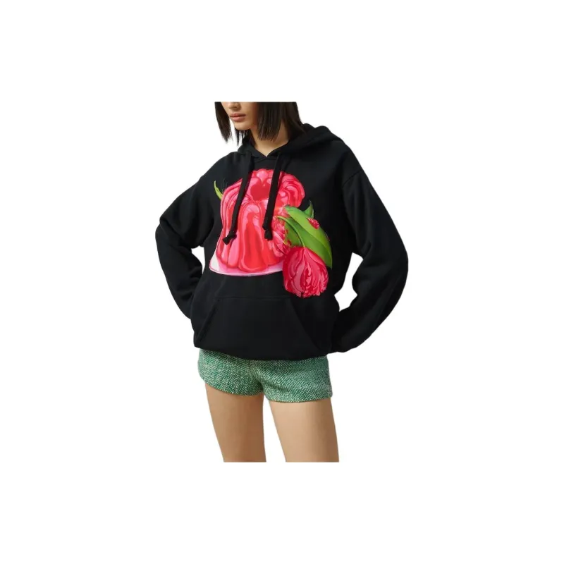 GUCCI Cotton Jersey Printed Sweatshirt Black-3