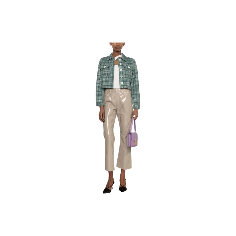 Reformation Cropped Coats Women's Emerald Green-1