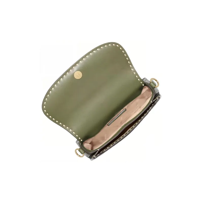 MICHAEL KORS Cow Leather Shoulder Bag, Crossbody Bag Trumpets Women's Olive Green-4