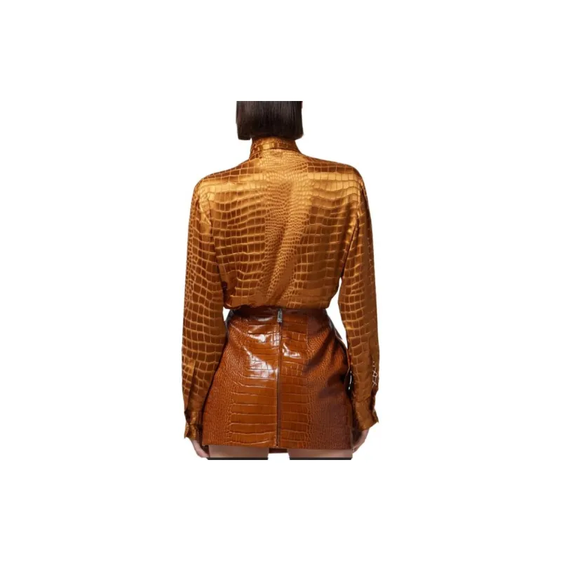 VERSACE Embossed-Effect Button-Up Shirt-3