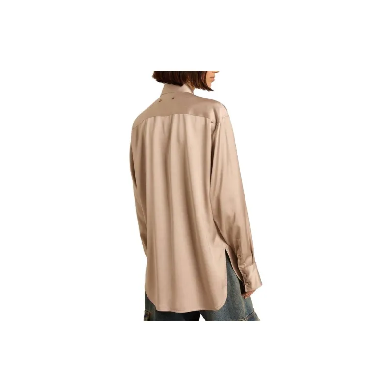 Golden Goose Batilda Boyfriend Long Sleeved Satin Shirt-2