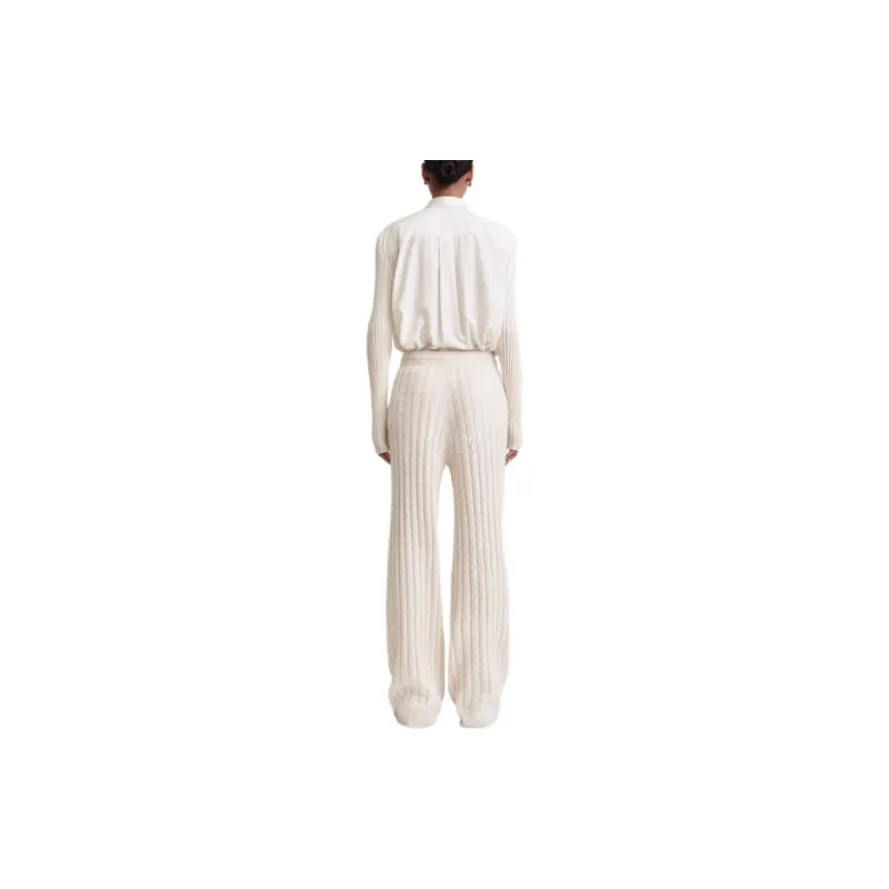 TOTEME Cable knit Straight leg Trousers-2