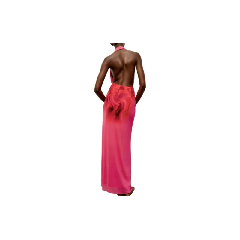 ZARA Slip Dresses Women's Pink-3