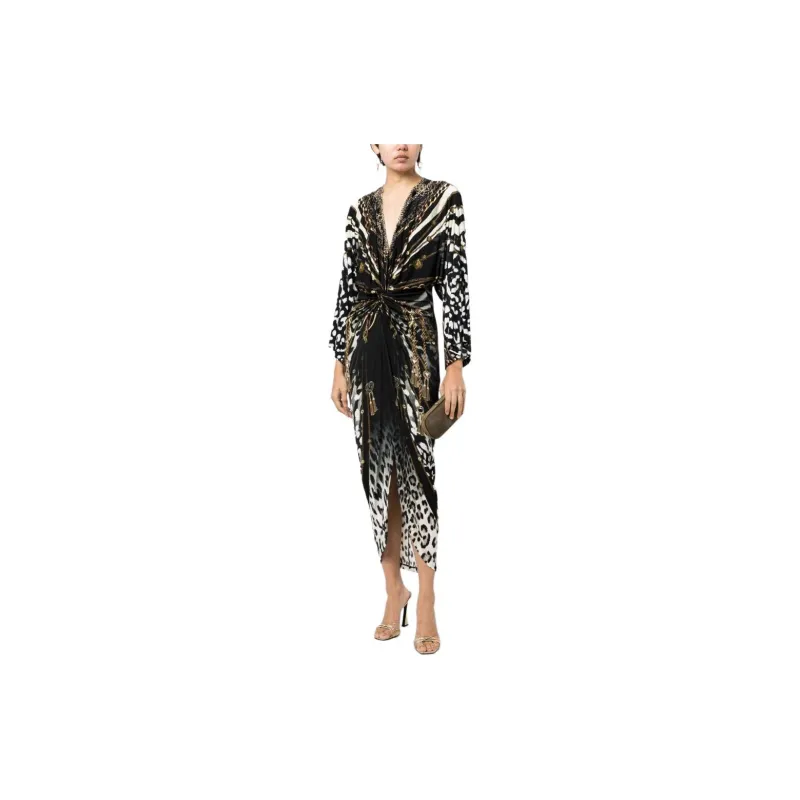 CAMILLA Long-Sleeved Dresses Women's Obsidian Black Color-1