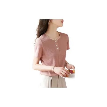 Mo Han Yi Mei Regular T Shirt Women's Pink