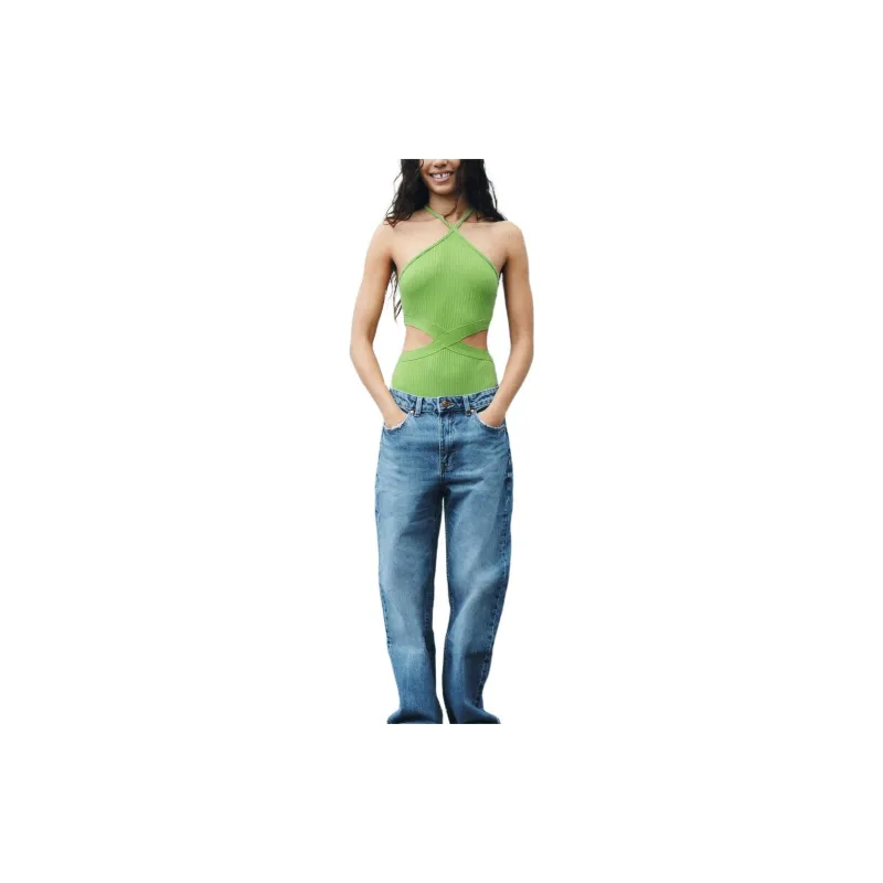 ZARA Bodysuits Women's Green-1